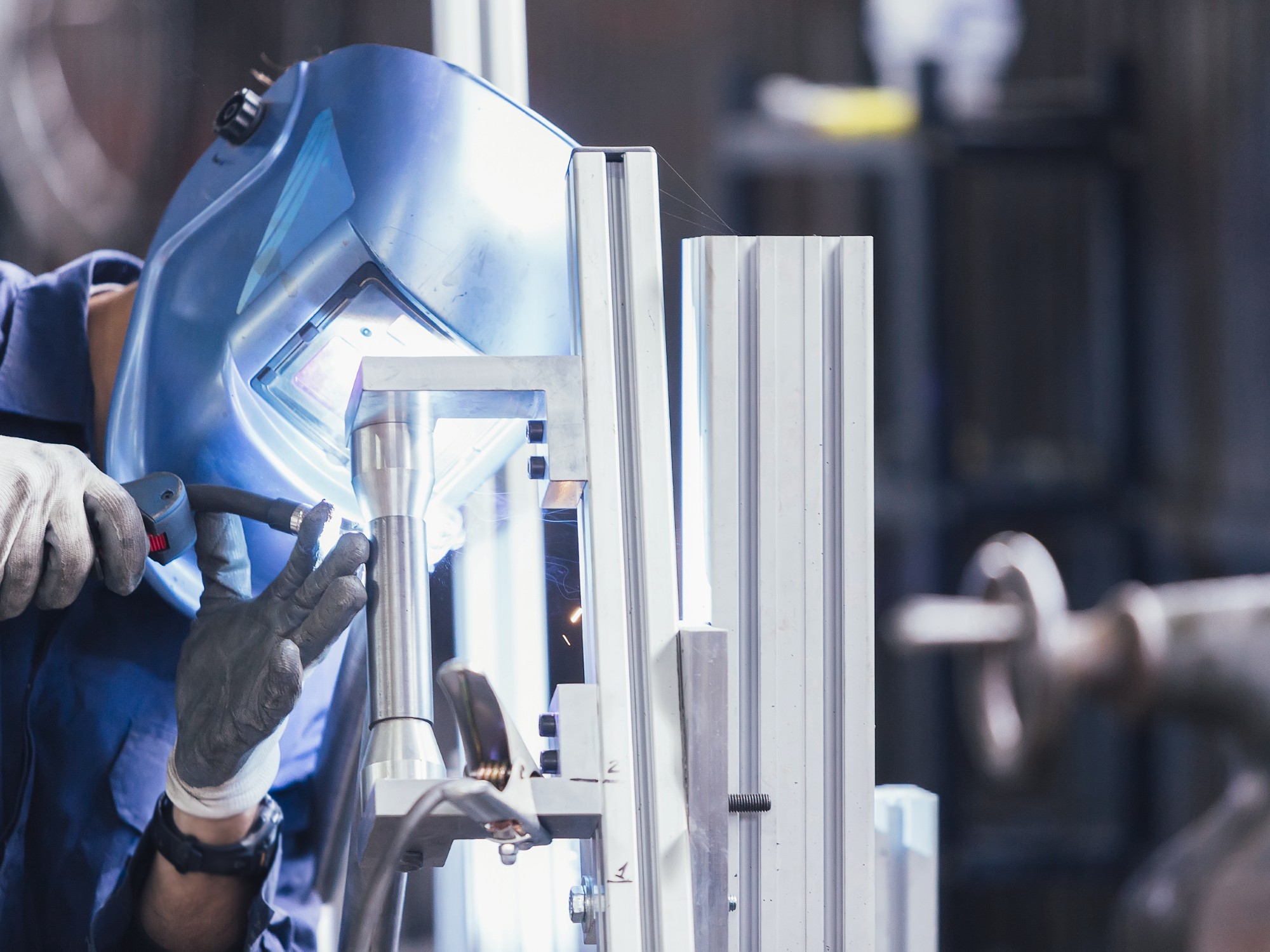 Precision TIG-welded aluminium fabrication in progress at Starweld Engineering