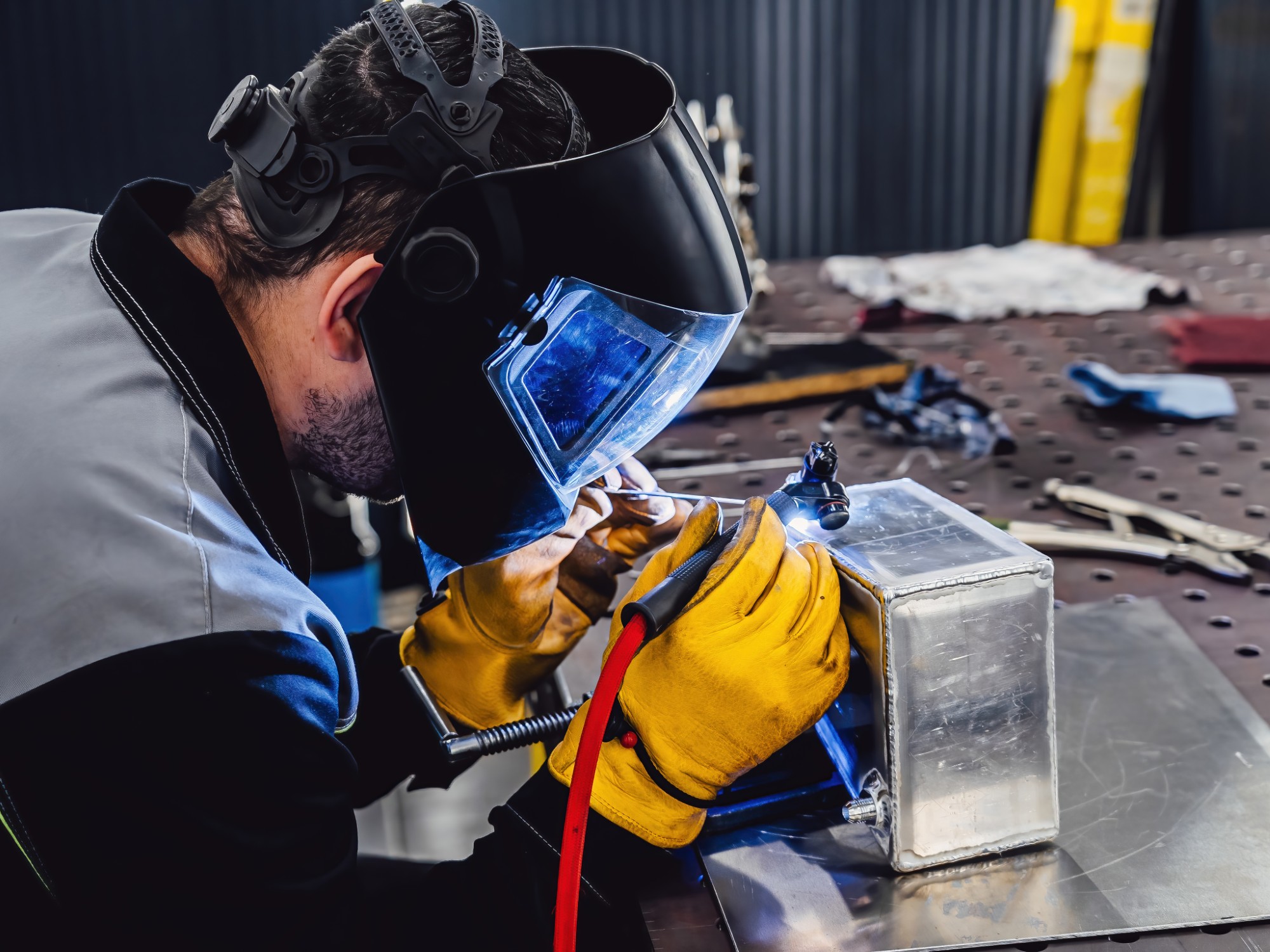 Completed aluminium welding project showing clean TIG weld seams by Starweld Sheffield