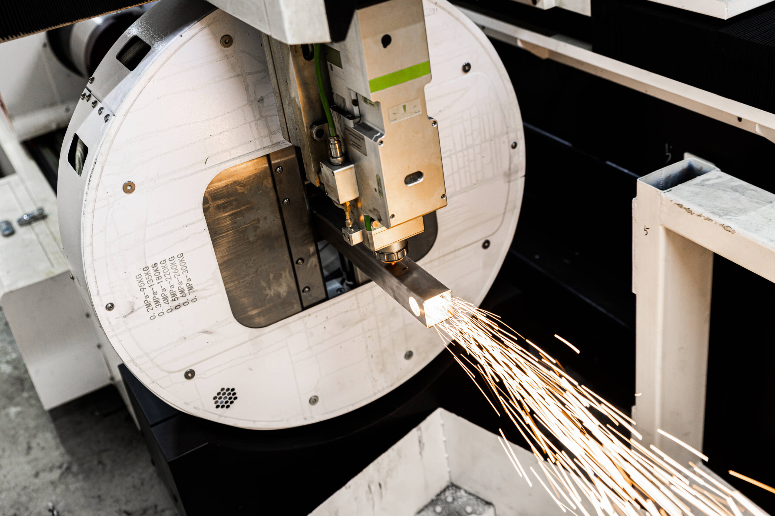 Oxy-fuel profile cutting on mild steel plate, Starweld Sheffield